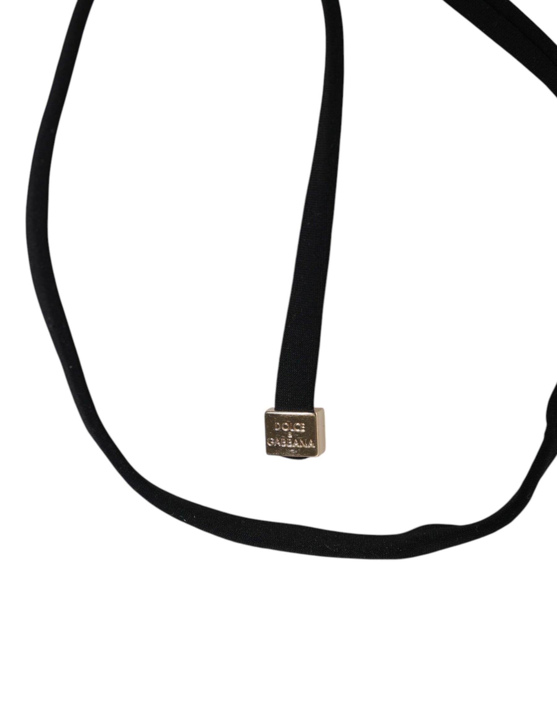 Dolce & Gabbana Black Embroidered Triangle Swimwear Underwear | Regal Royce