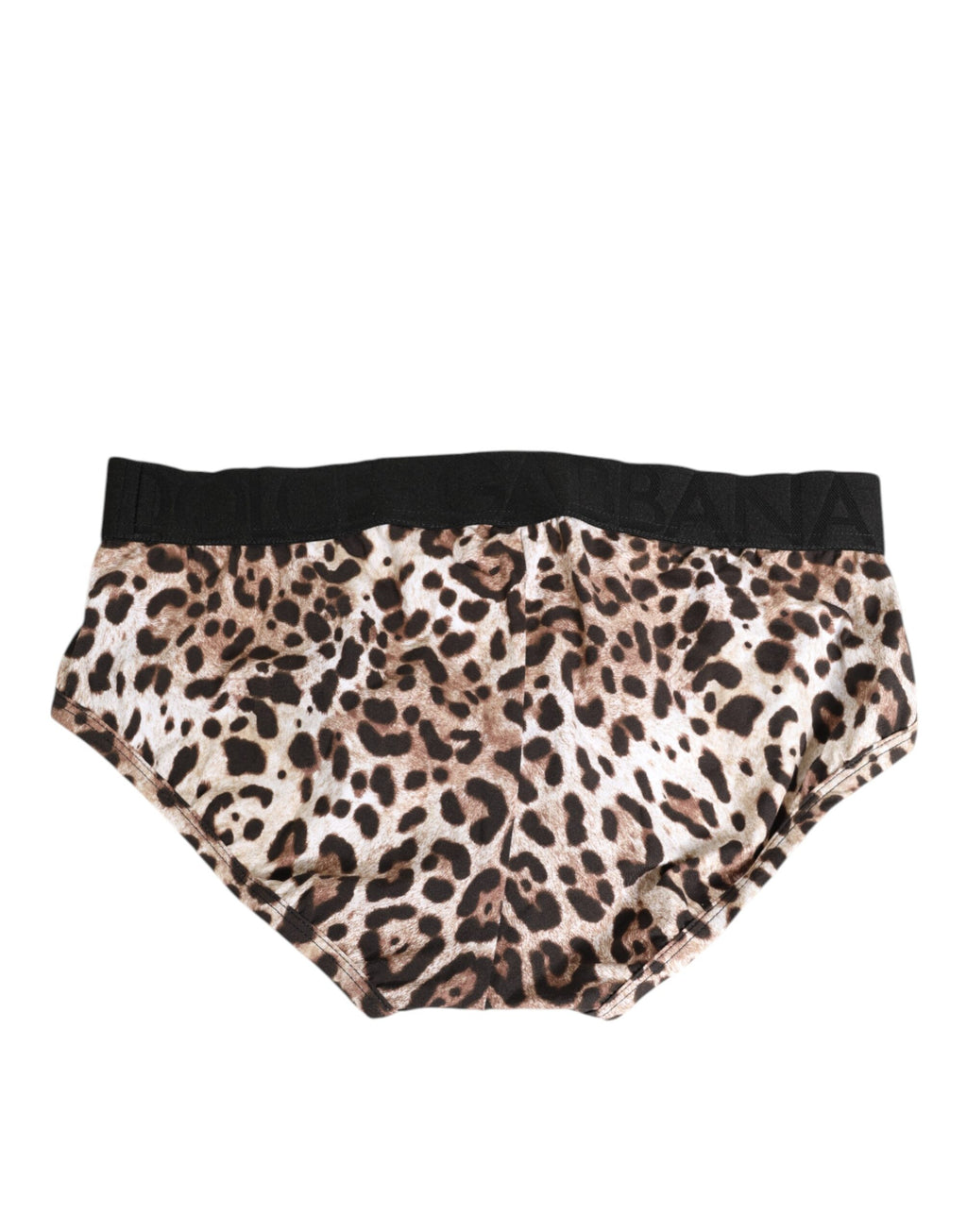 Dolce & Gabbana Leopard Print Black Waistband Cotton Underwear