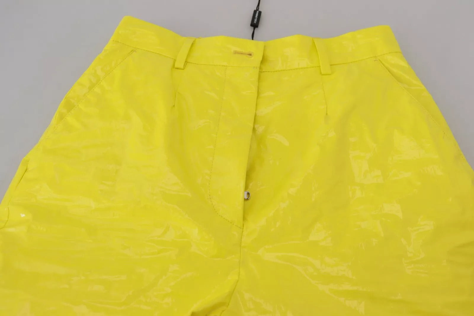 Dolce & Gabbana Yellow High Waist Skinny Women Trouser Pants | Regal Royce