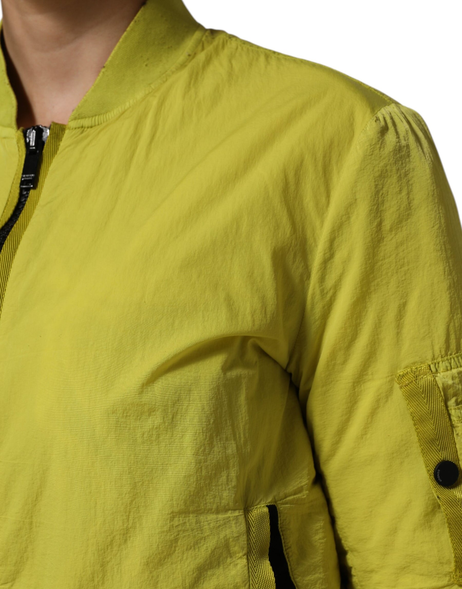 Dondup Yellow Polyamide Zipper Bomber Women’s Jacket | Regal Royce