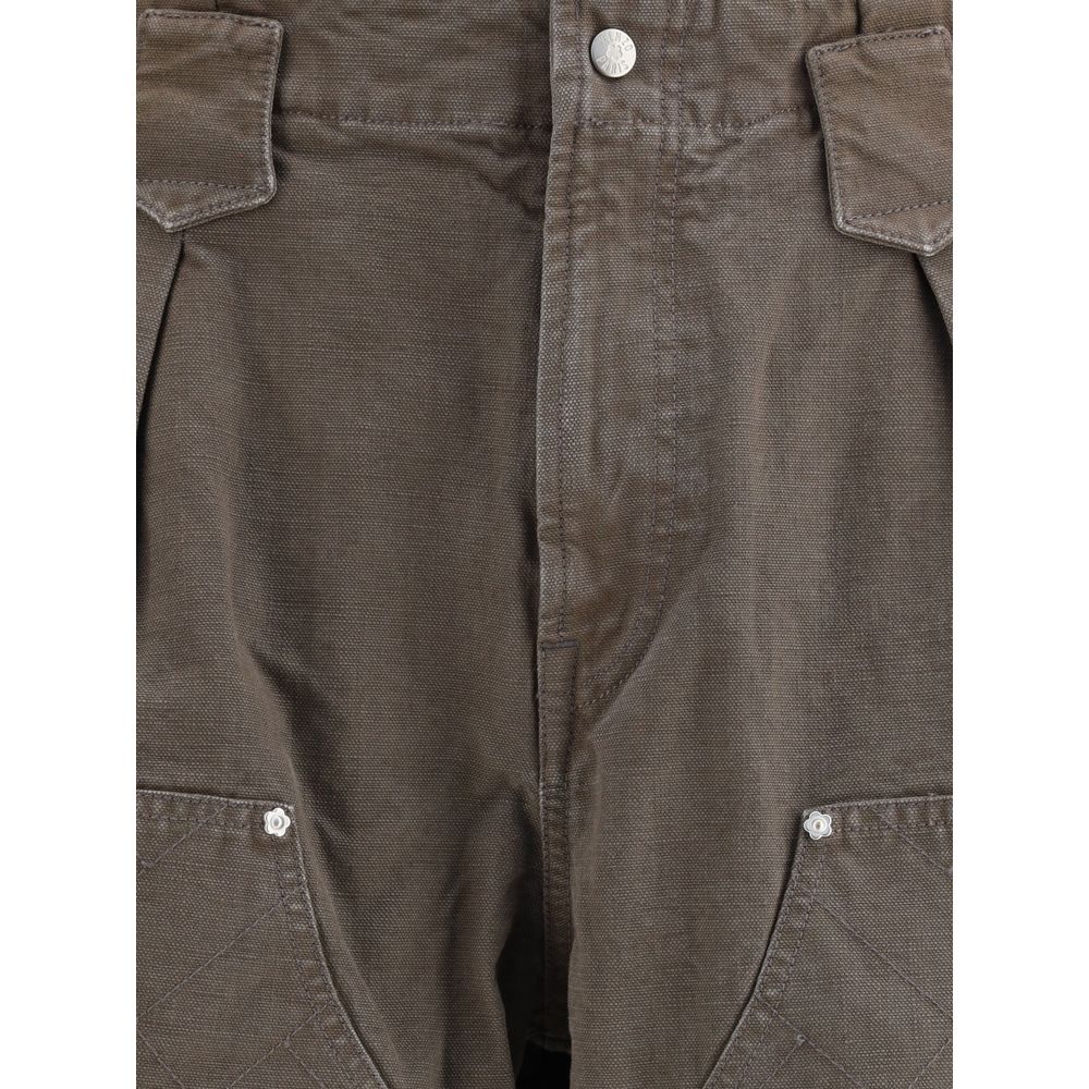 Kenzo Brown Cotton Casual Pants | Regal Royce