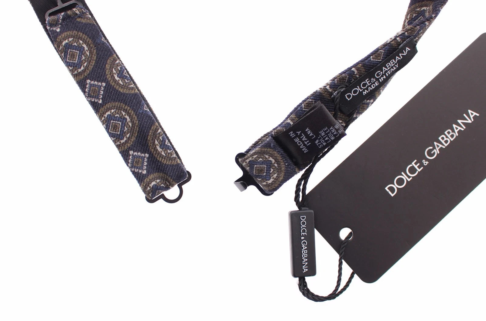 Dolce & Gabbana Blue Silk Baroque Fantasi Tied Bow Tie Papillon | Regal Royce