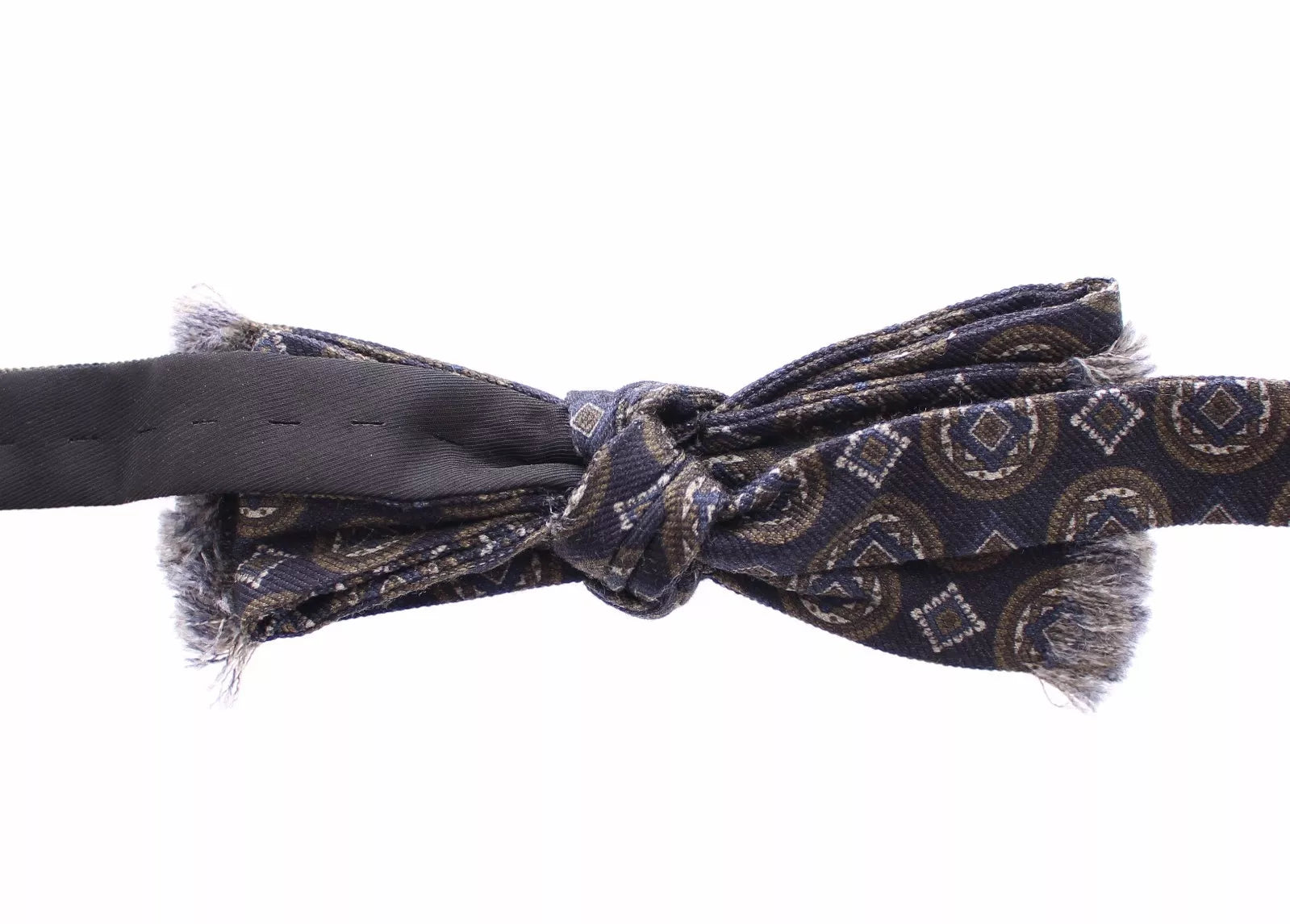 Dolce & Gabbana Blue Silk Baroque Fantasi Tied Bow Tie Papillon | Regal Royce