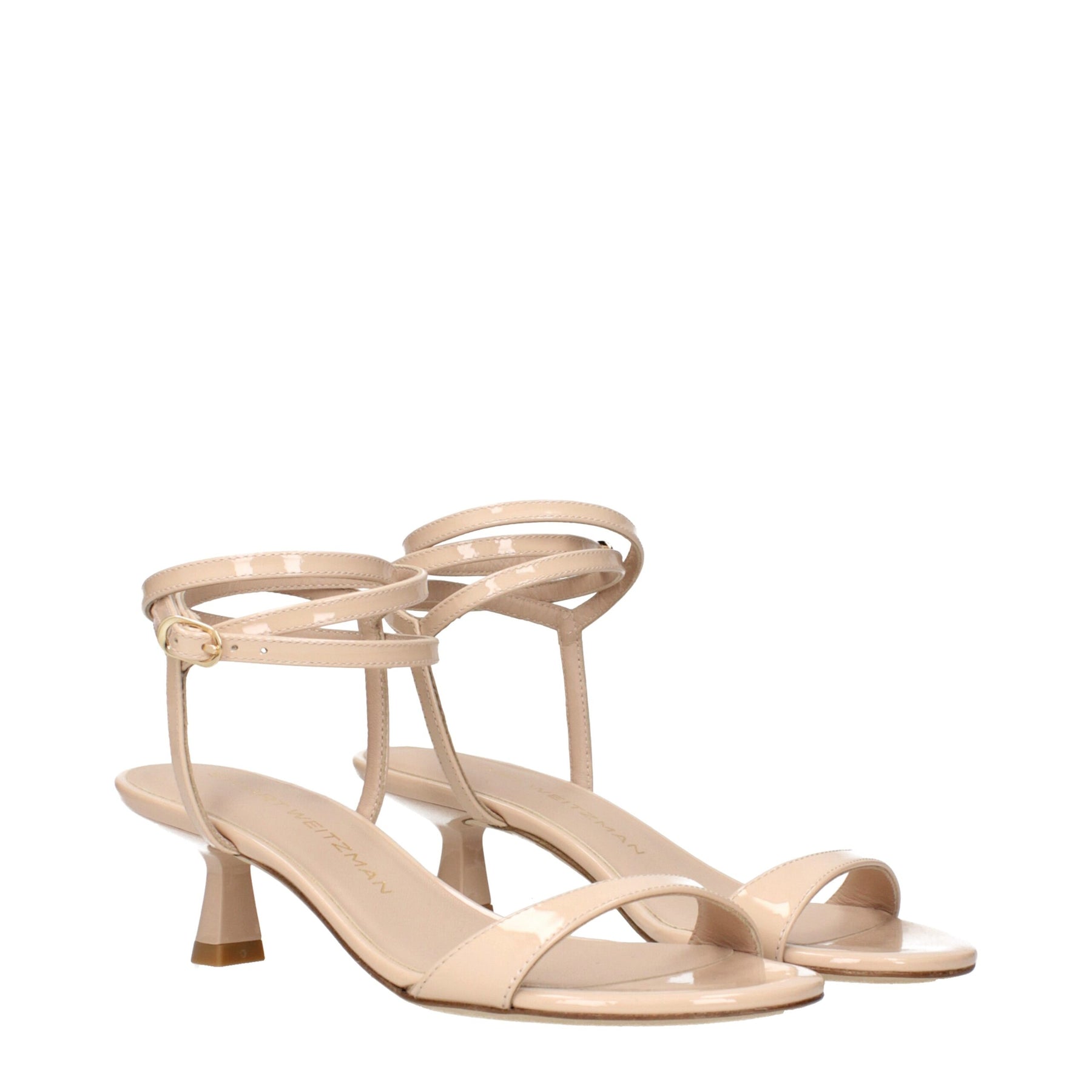 Stuart Weitzman Beige Leather Stiletto Heel Sandals | Regal Royce