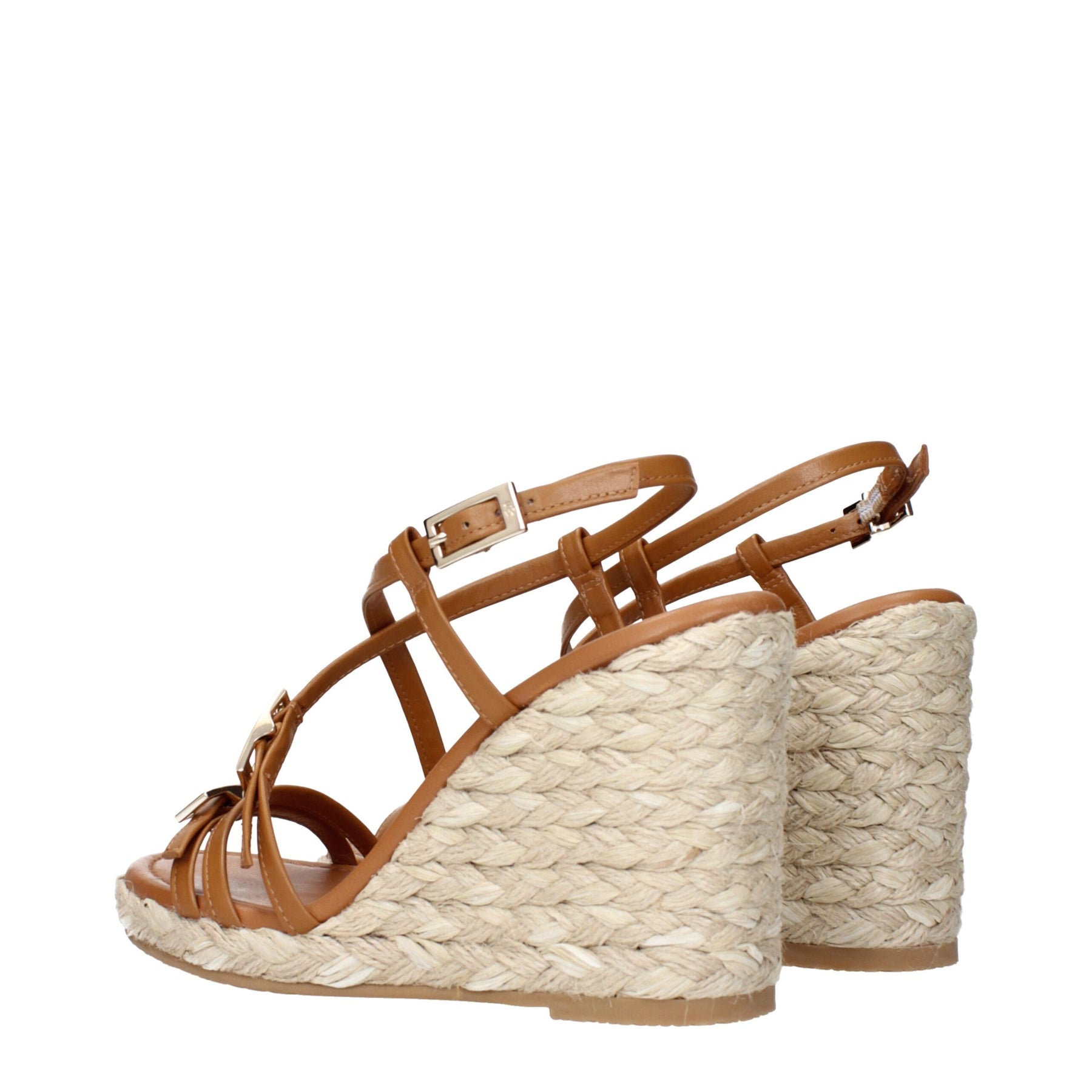 Stuart Weitzman Brown Leather Wedge Sandals | Regal Royce