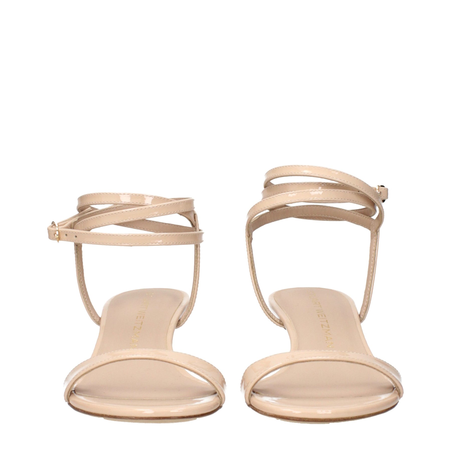 Stuart Weitzman Beige Leather Stiletto Heel Sandals | Regal Royce
