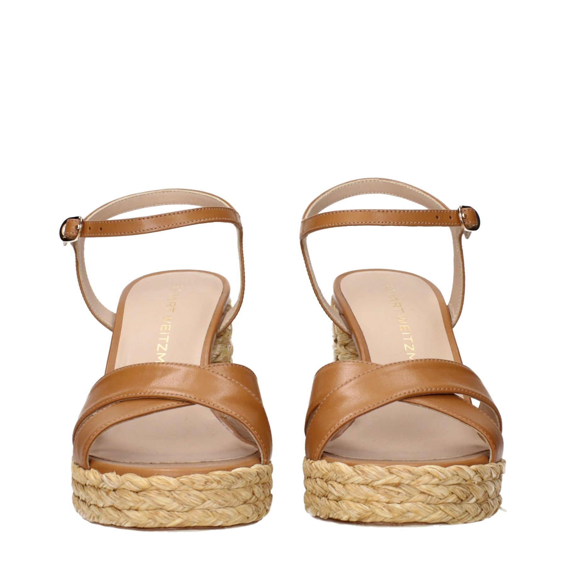 Stuart Weitzman Brown Leather Platform Sandals | Regal Royce