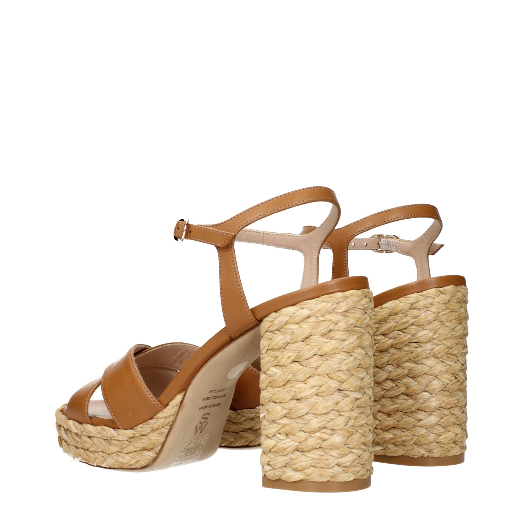 Stuart Weitzman Brown Leather Platform Sandals | Regal Royce