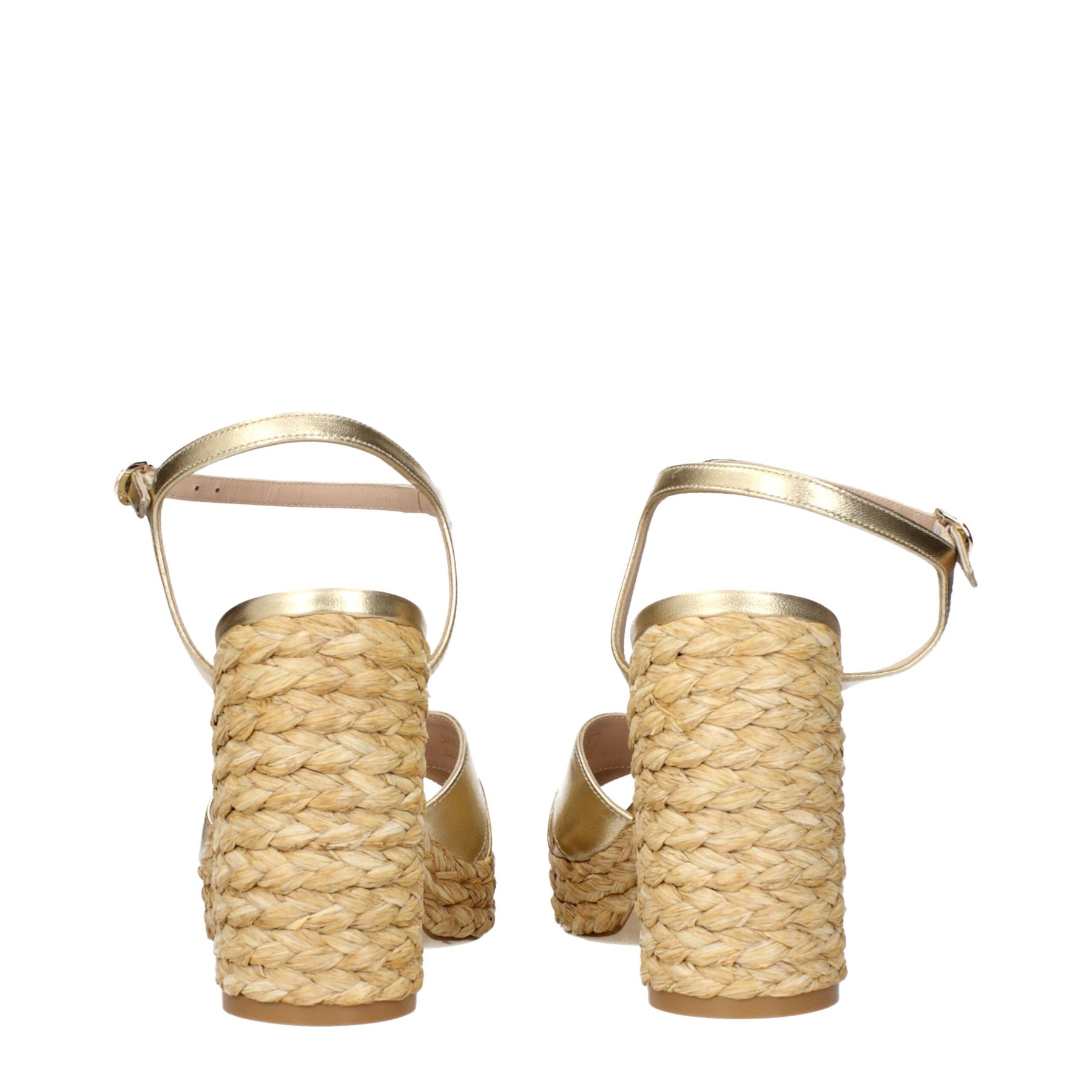 Stuart Weitzman Gold Leather Platform Sandals | Regal Royce