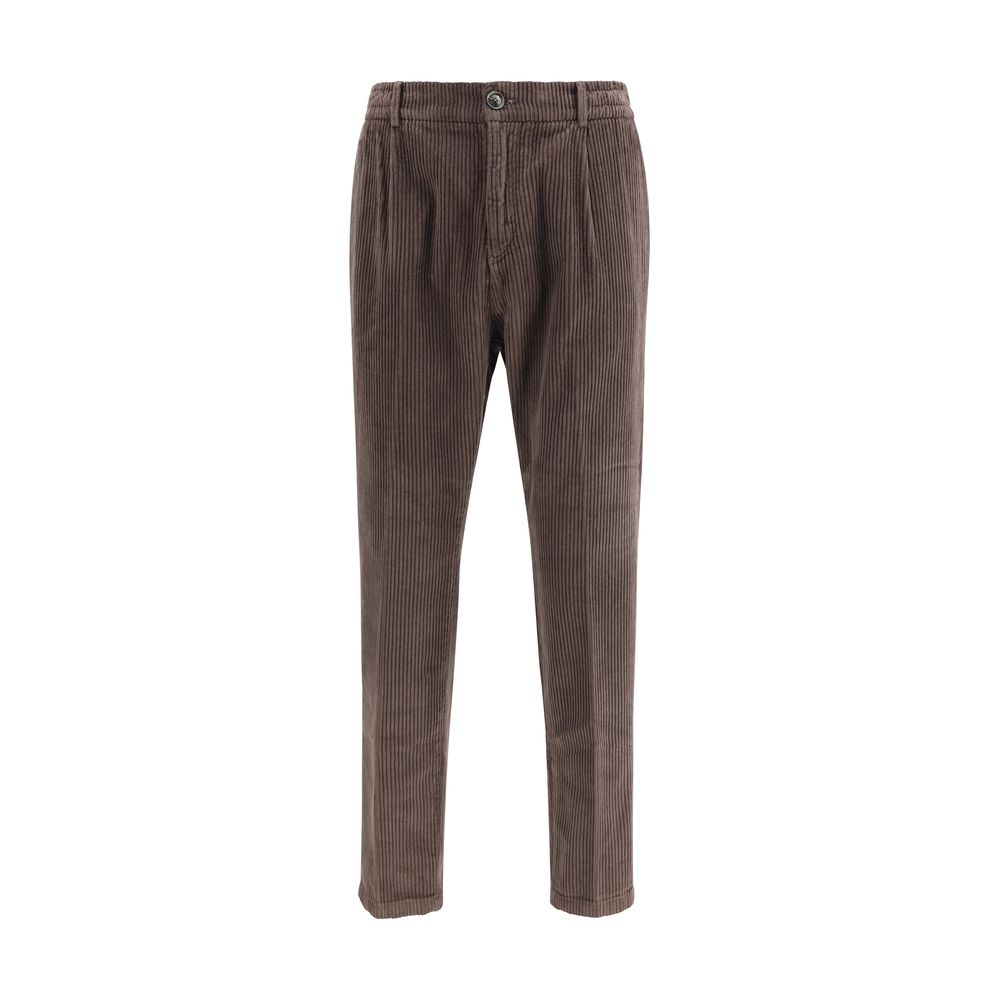 Cruna Brown Cotton Casual Pants | Regal Royce