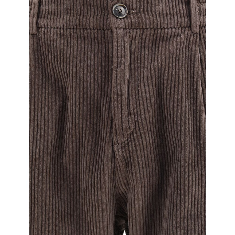 Cruna Brown Cotton Casual Pants | Regal Royce