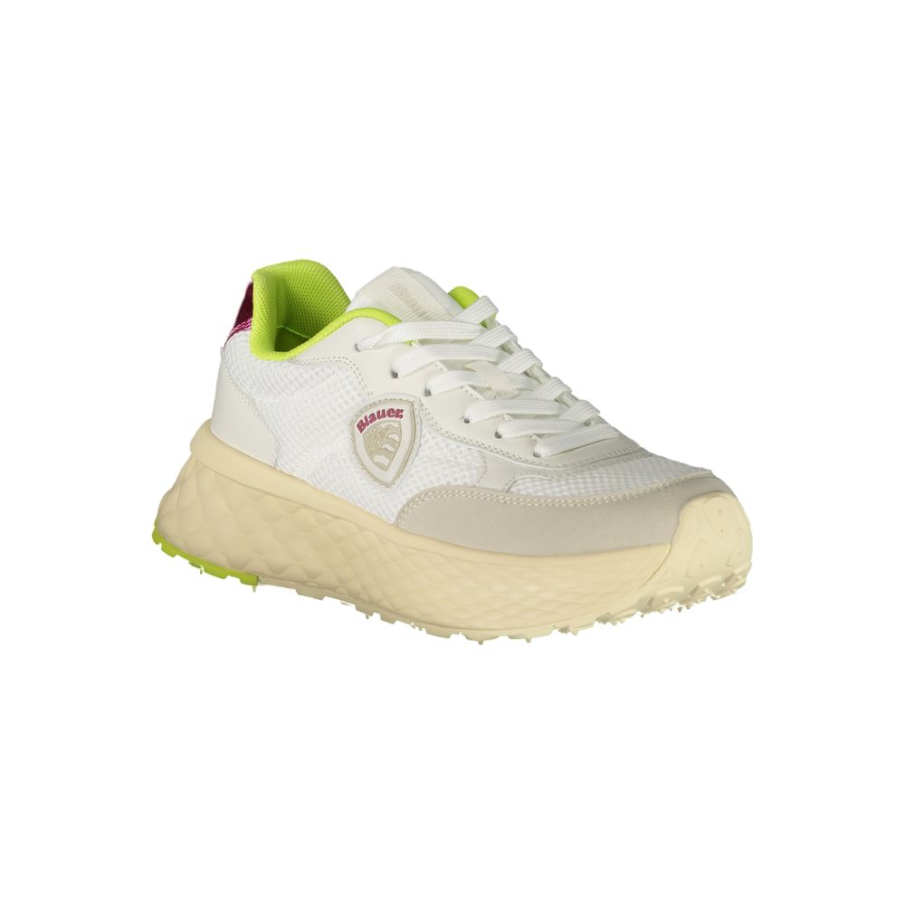 Blauer White Polyurethane Women Sneaker | Regal Royce