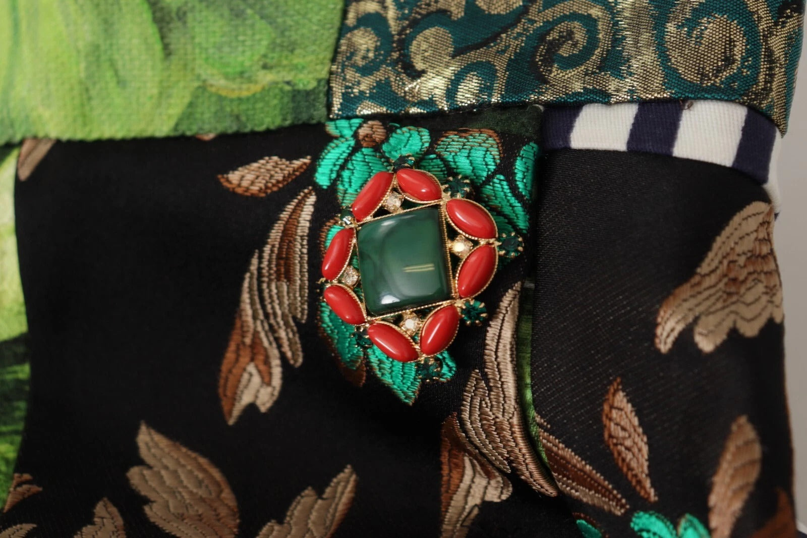 Dolce & Gabbana Multicolor Patchwork A-line Polyester Skirt | Regal Royce