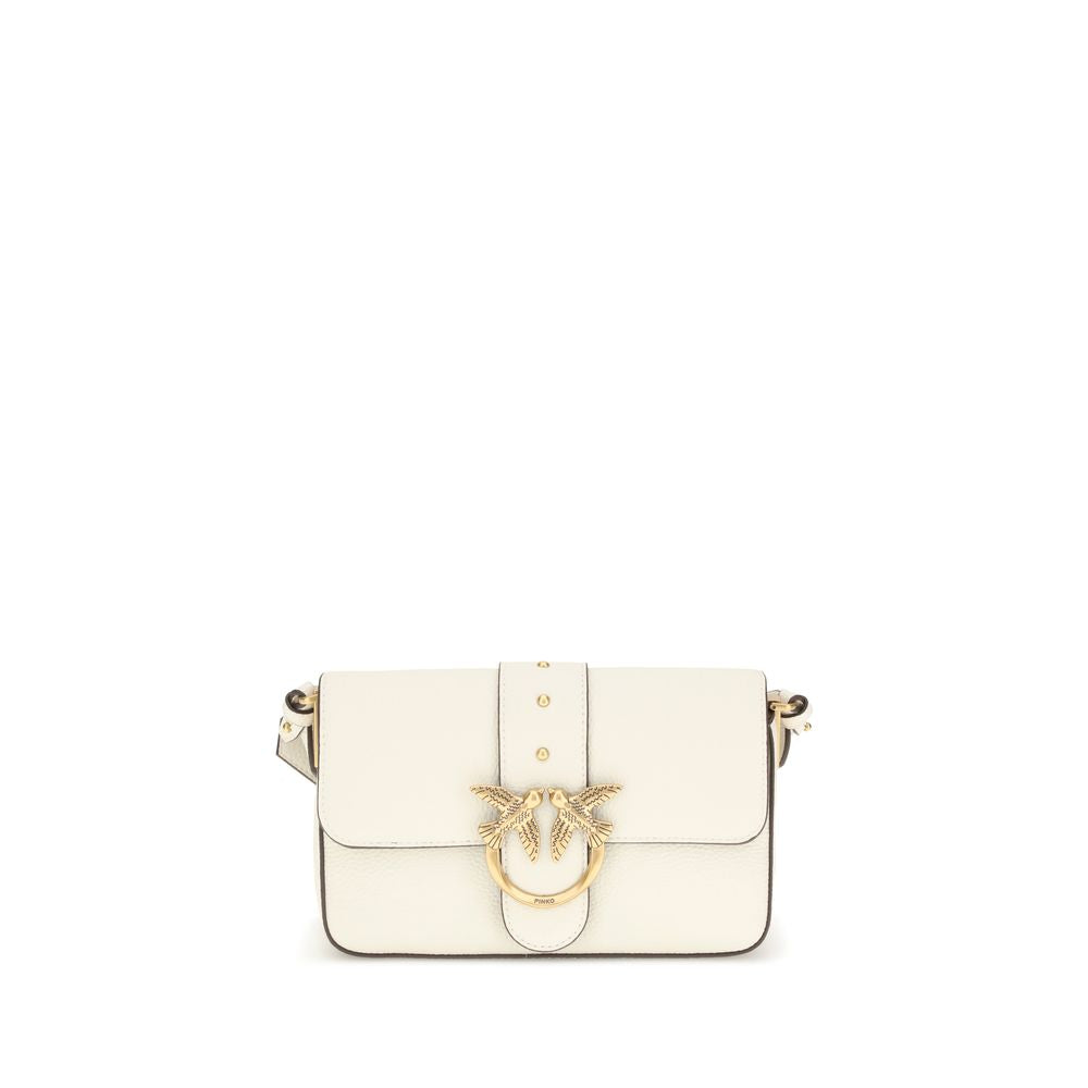 PINKO White Calf Leather Bos Taurus Shoulder Bag | Regal Royce