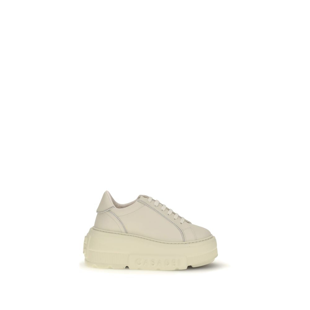 Casadei White Rubber Platform Sneakers | Regal Royce