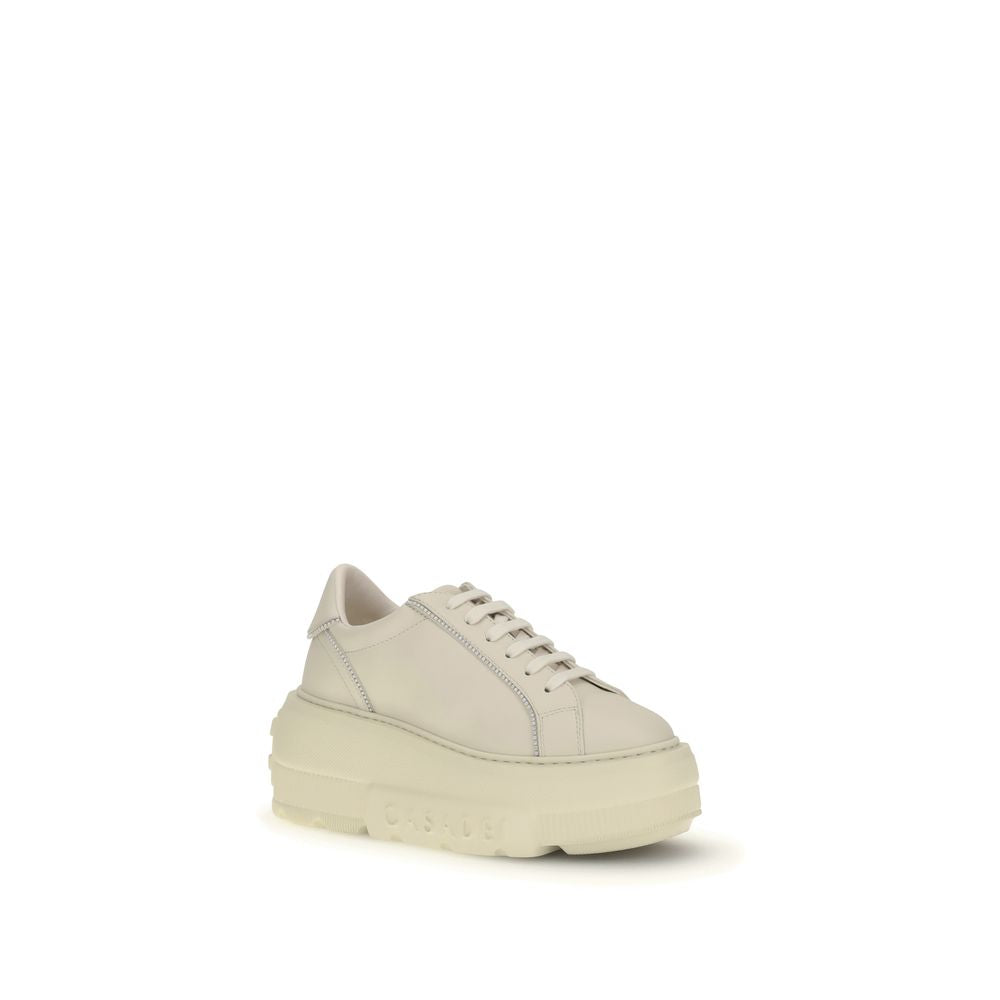 Casadei White Rubber Platform Sneakers | Regal Royce