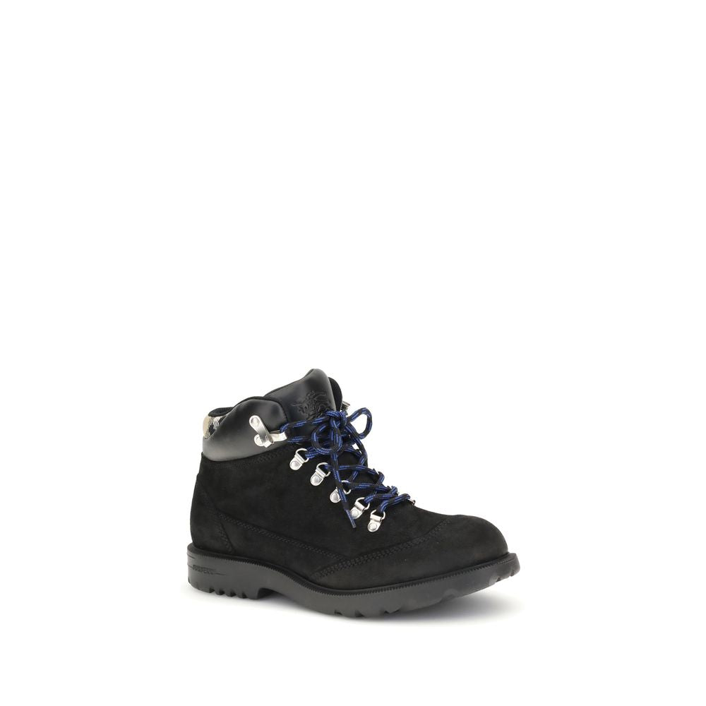 Burberry Black Calf Leather Bos Taurus Lace-Up Boots | Regal Royce