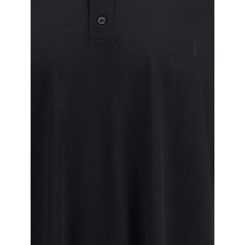 Saint Laurent Black Wool Polo Shirt | Regal Royce