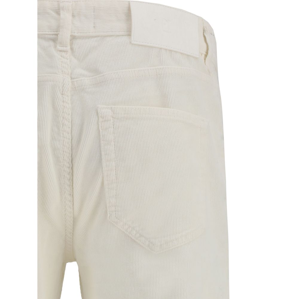 PT Torino White Cotton Casual Pants | Regal Royce