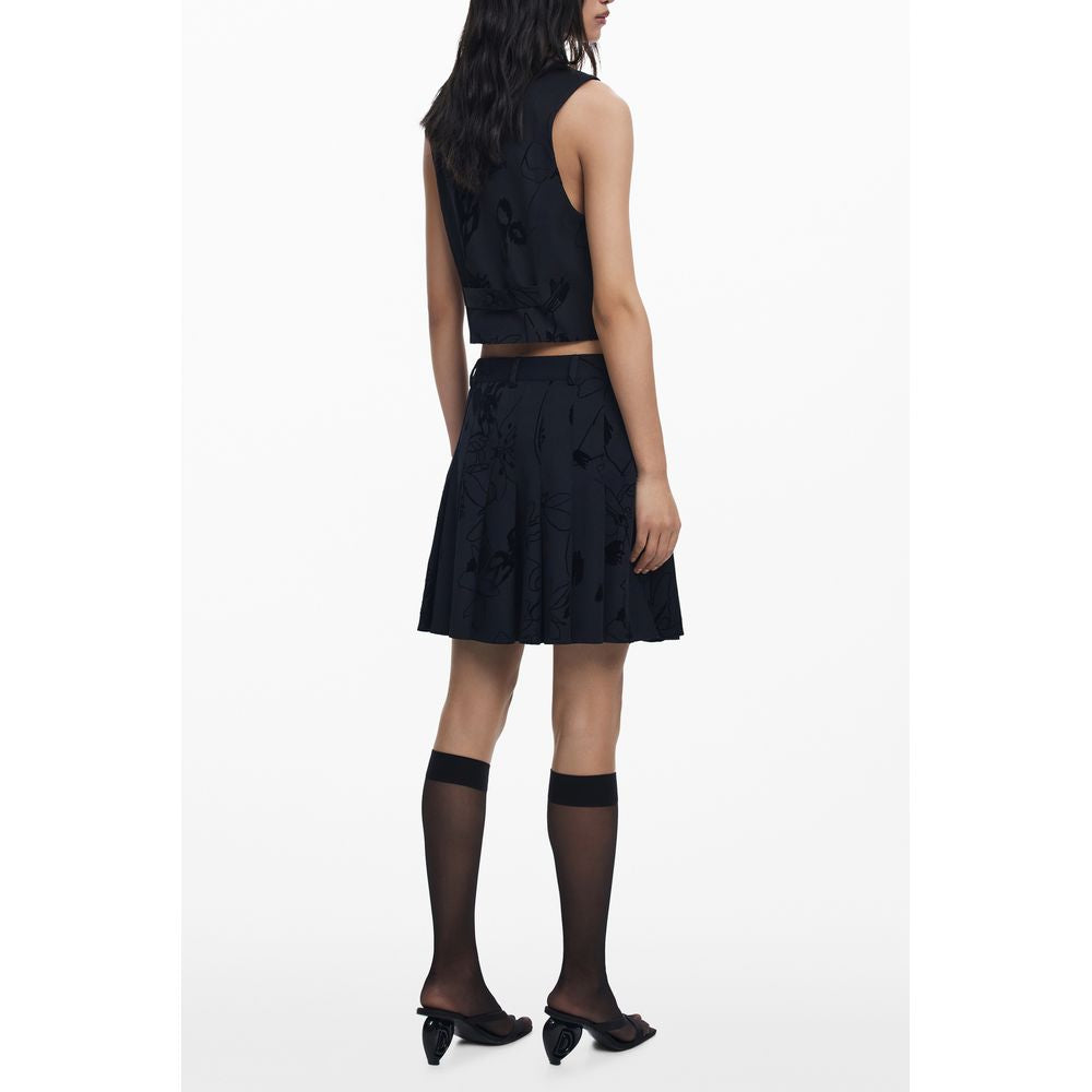 Desigual Black Polyester Women Skirt | Regal Royce