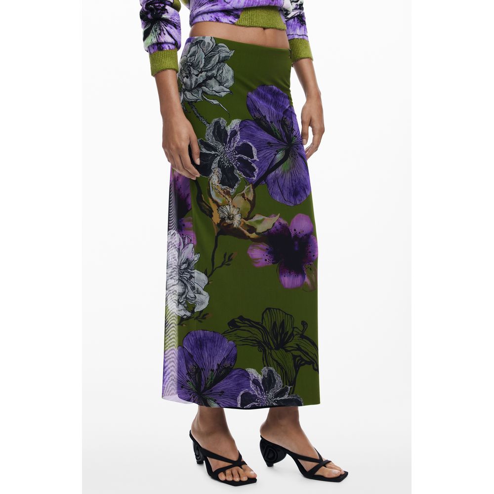 Desigual Green Polyester Women Skirt | Regal Royce