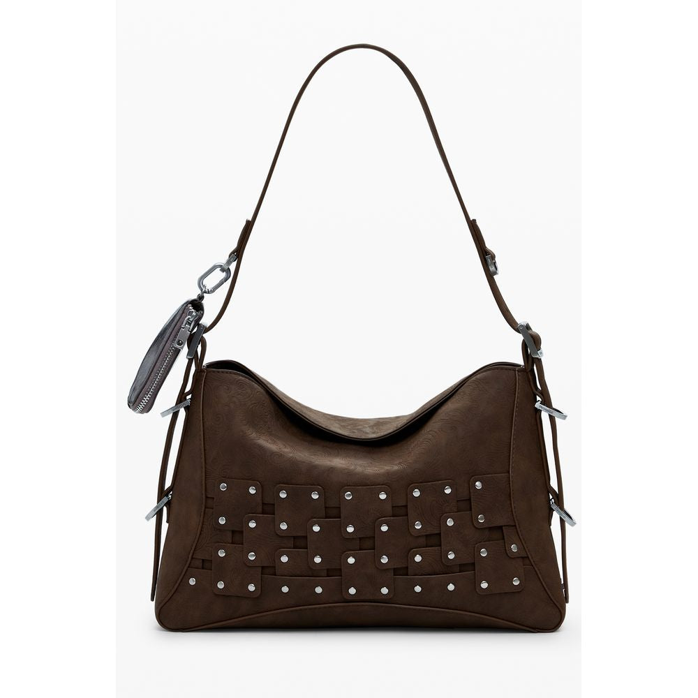 Desigual Marrone Poliuretano Women Handbag | Regal Royce