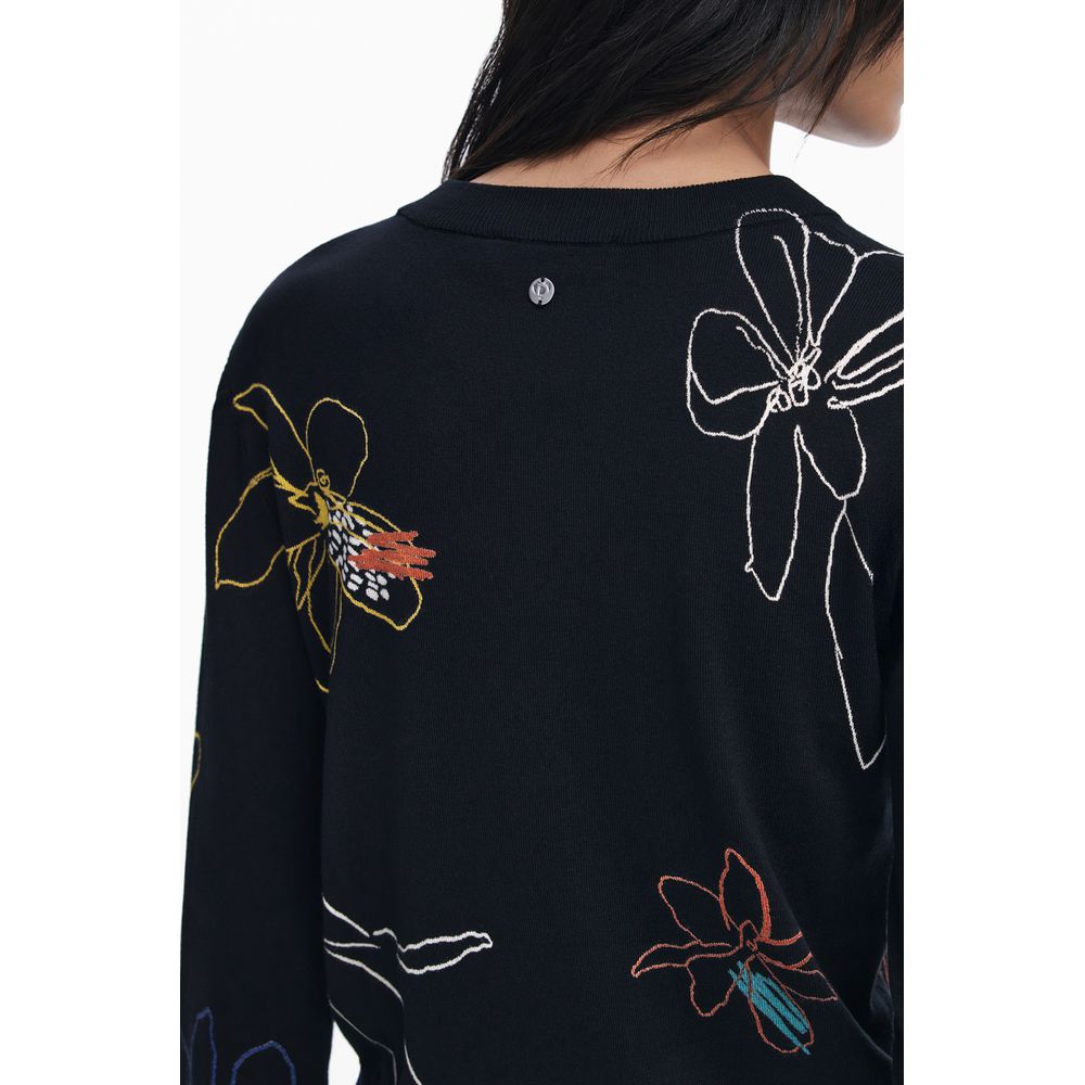Desigual Black Viscose Women Sweater | Regal Royce