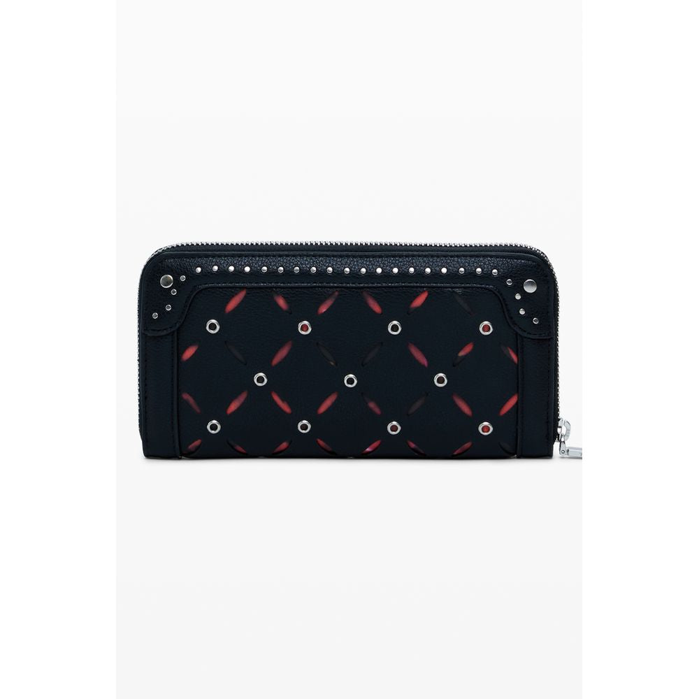 Desigual Nero Polyurethane Women Wallet | Regal Royce
