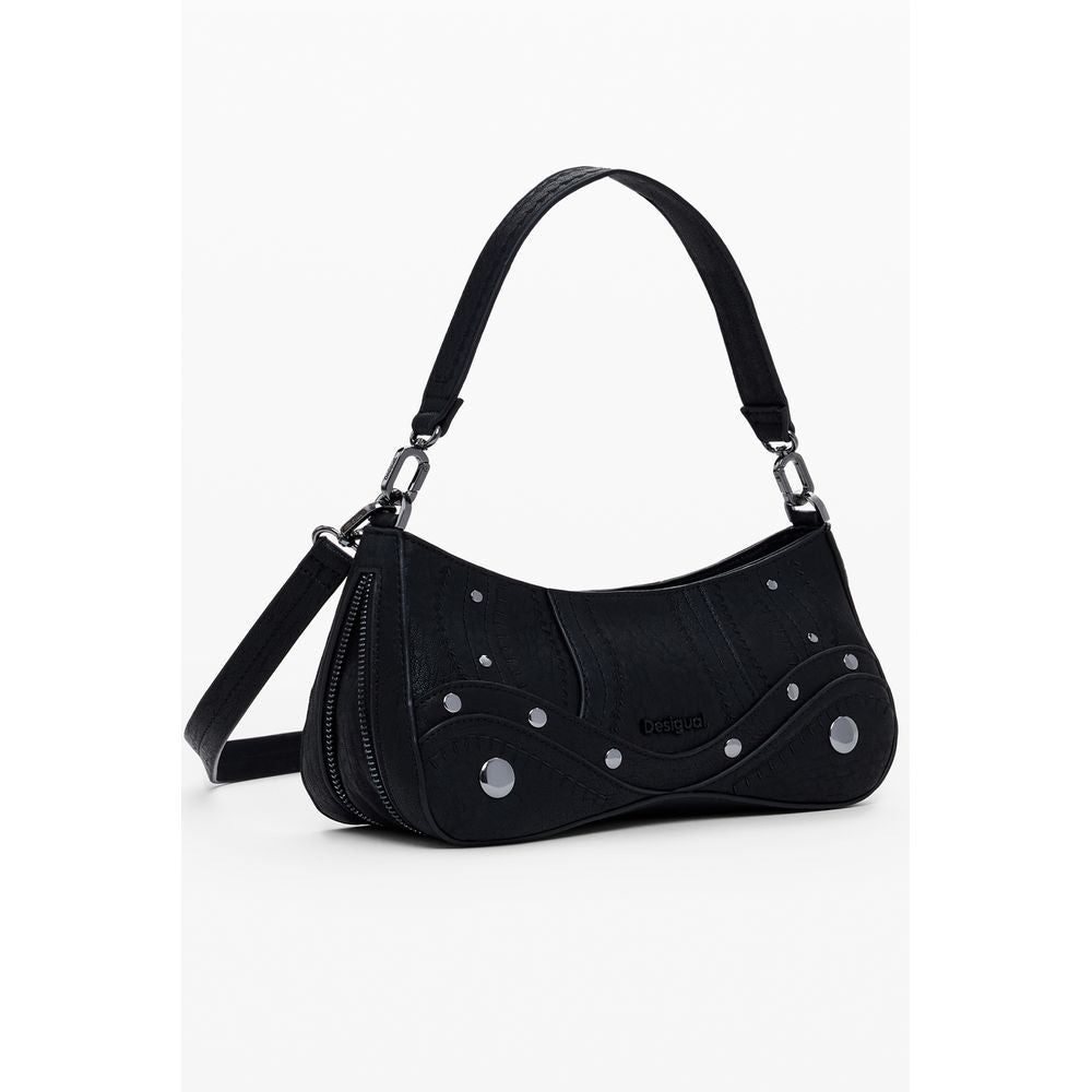 Desigual Black Polyurethane Women Handbag | Regal Royce