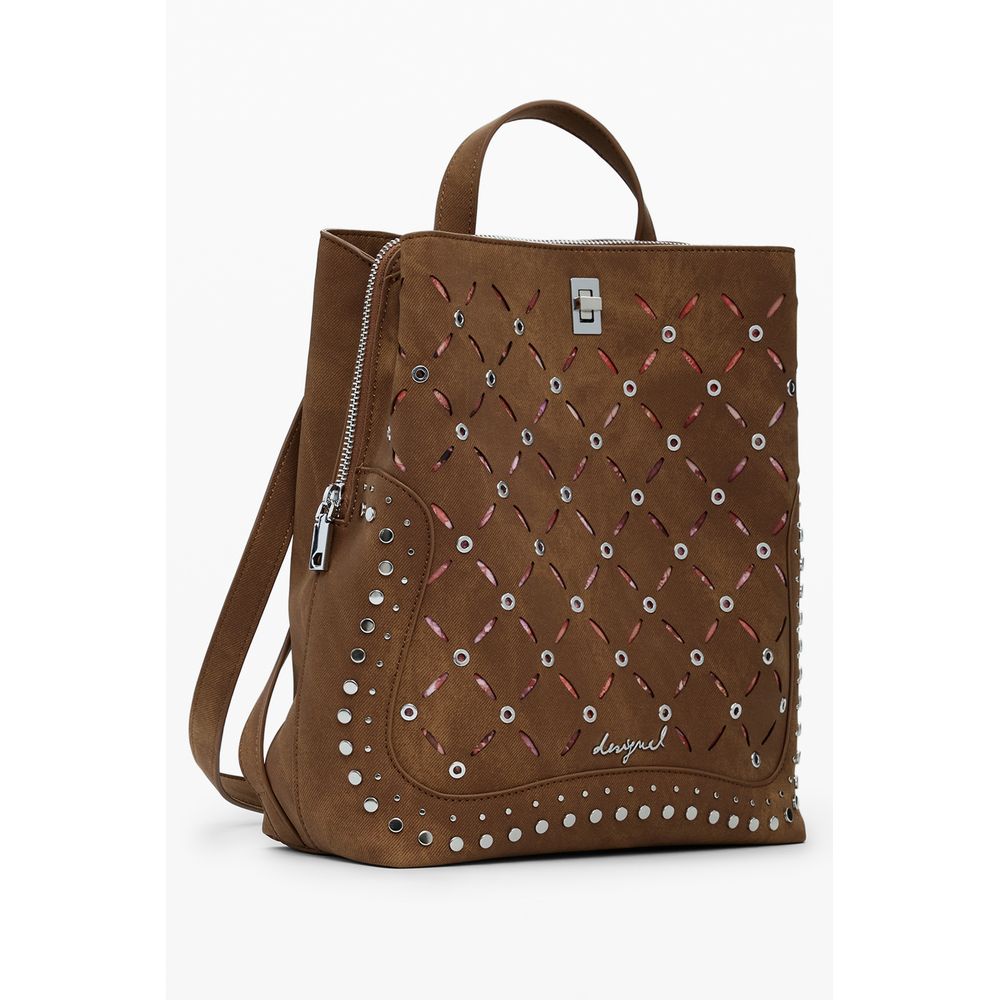 Desigual Marrone Poliuretano Women Backpack | Regal Royce