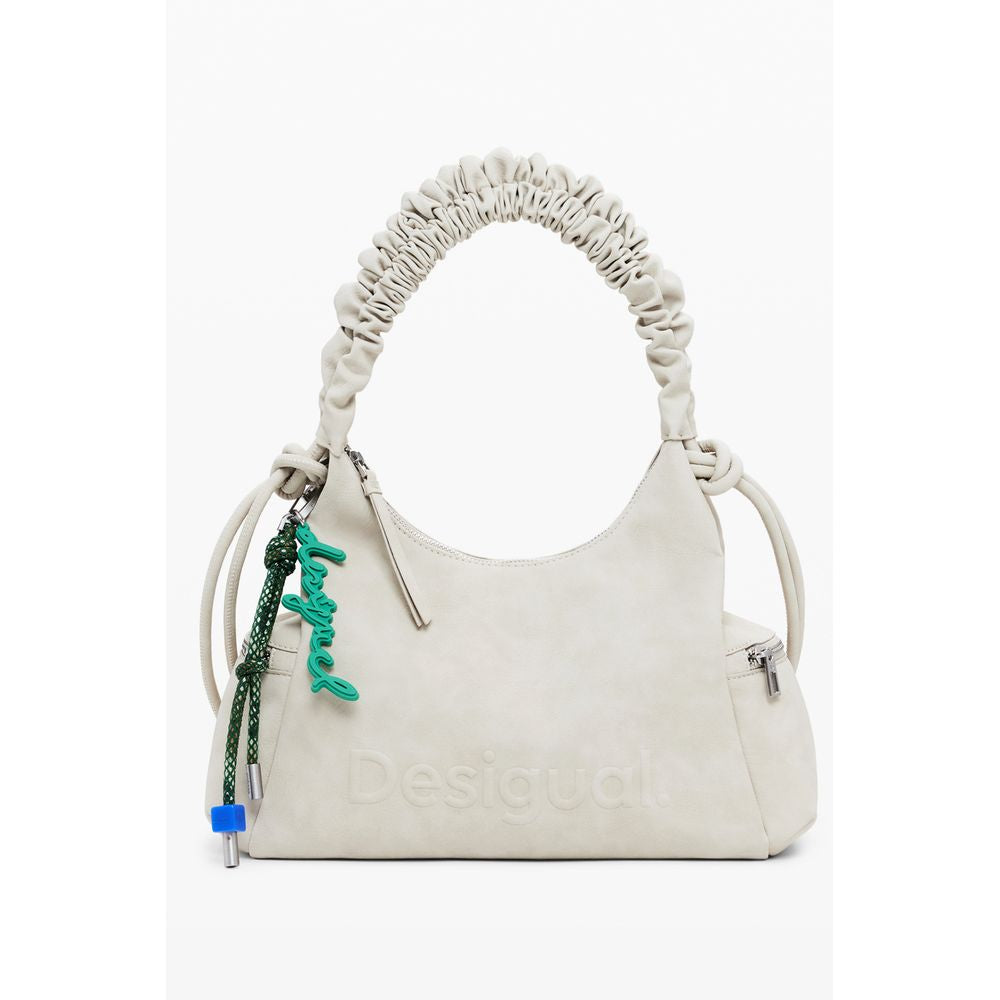 Desigual Beige Polyurethane Women's Handbag | Regal Royce