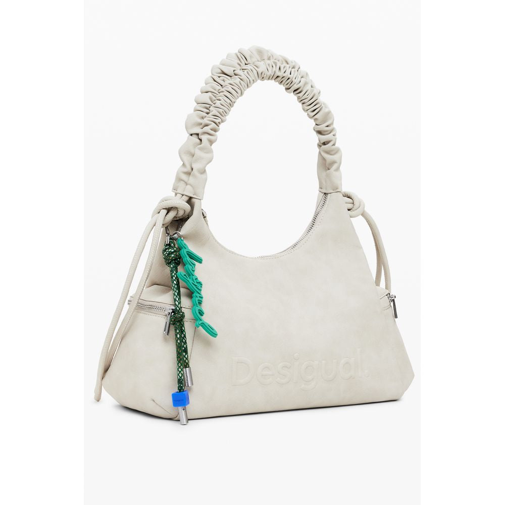 Desigual Beige Polyurethane Women's Handbag | Regal Royce