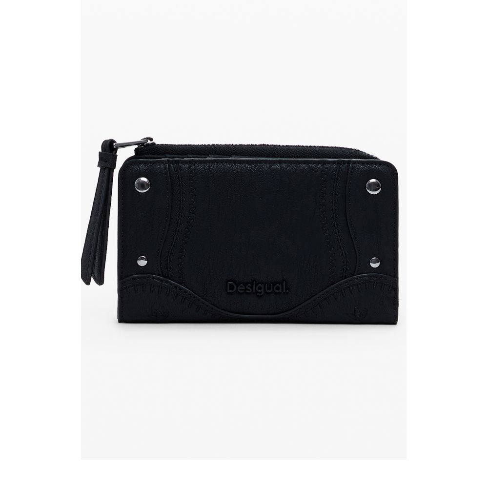 Desigual Nero Poliuretano Women Wallet | Regal Royce