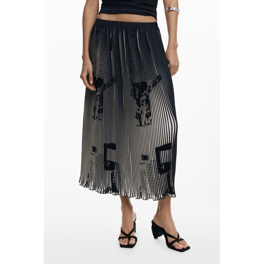 Desigual Black Polyester Women Skirt | Regal Royce