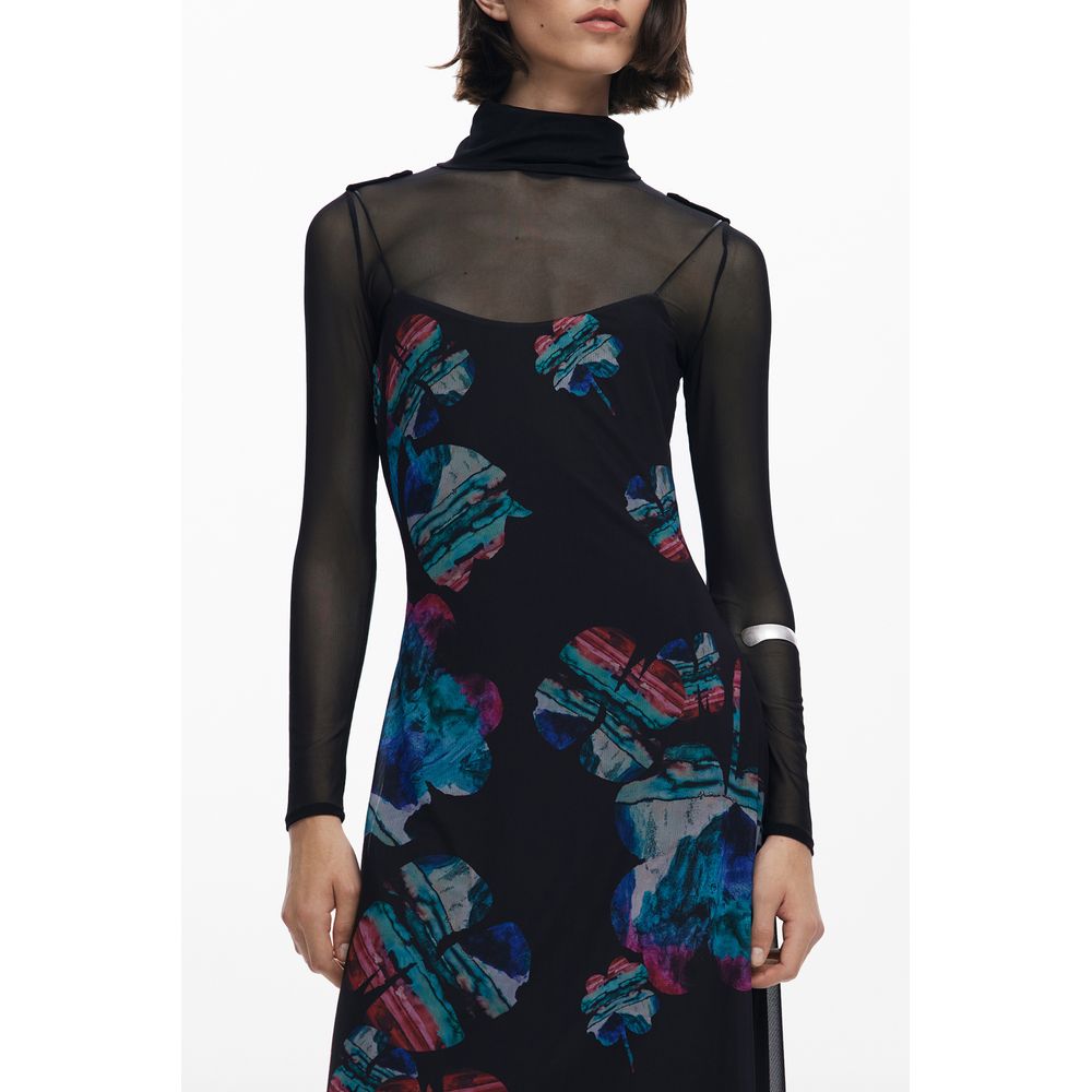 Desigual Nero Polyester Woman Dress | Regal Royce