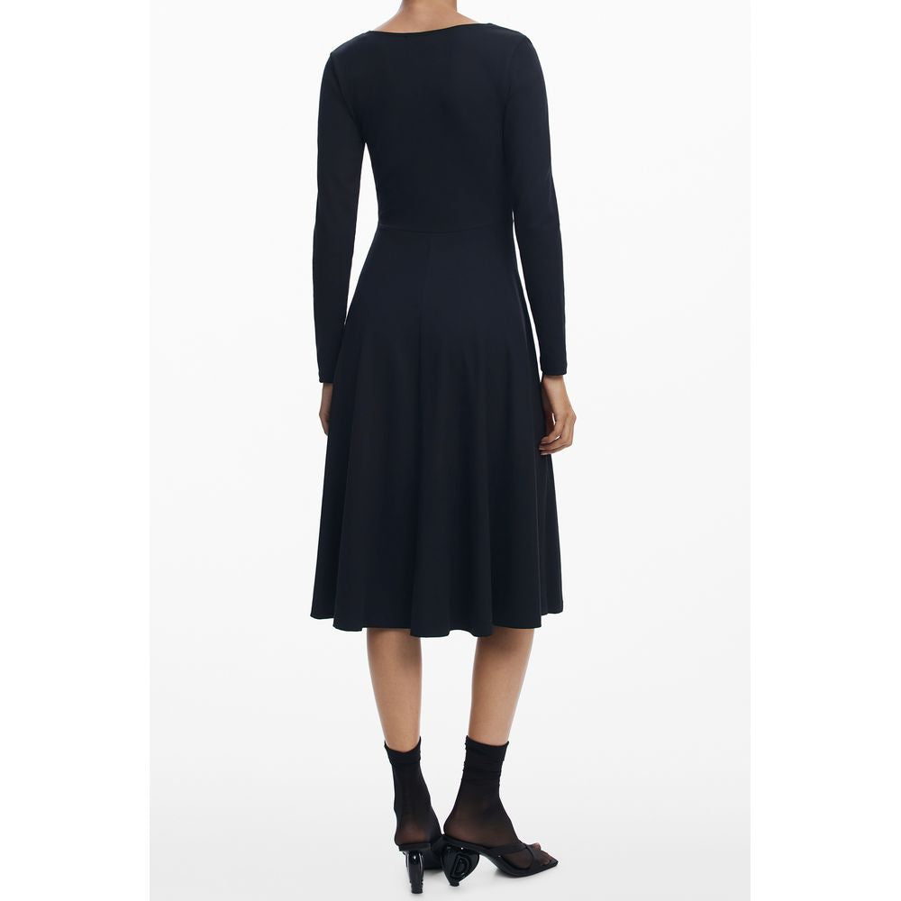 Desigual Black Cotton Women Dress | Regal Royce