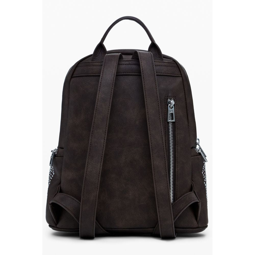 Desigual Brown Polyethylene Women Backpack | Regal Royce