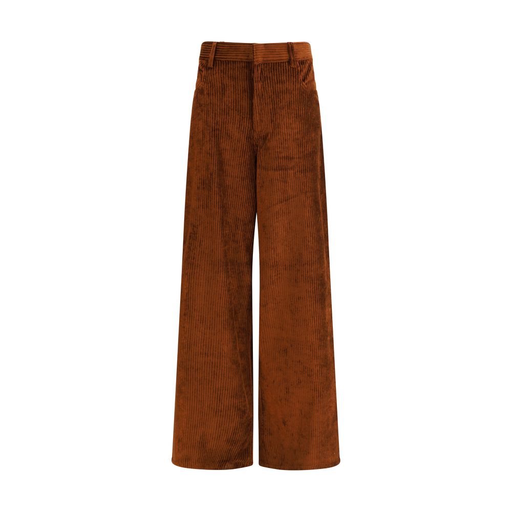 Petar Petrov Brown Cotton Casual Pants | Regal Royce