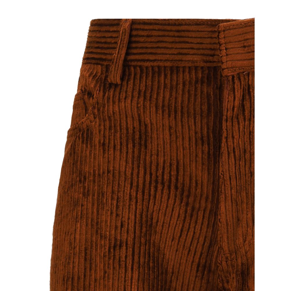 Petar Petrov Brown Cotton Casual Pants | Regal Royce
