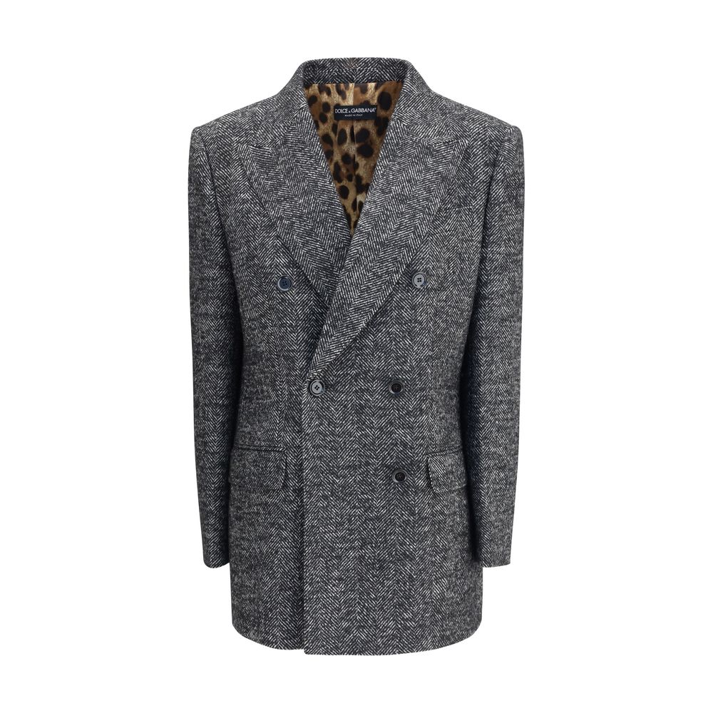 Dolce & Gabbana Gray Fleece Wool Blazer | Regal Royce