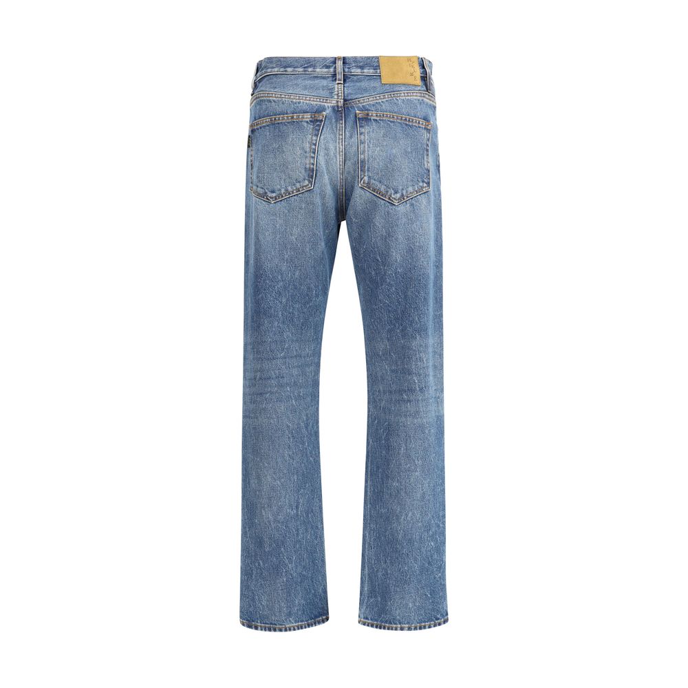Haikure Blue Cotton Straight-Leg Jeans | Regal Royce