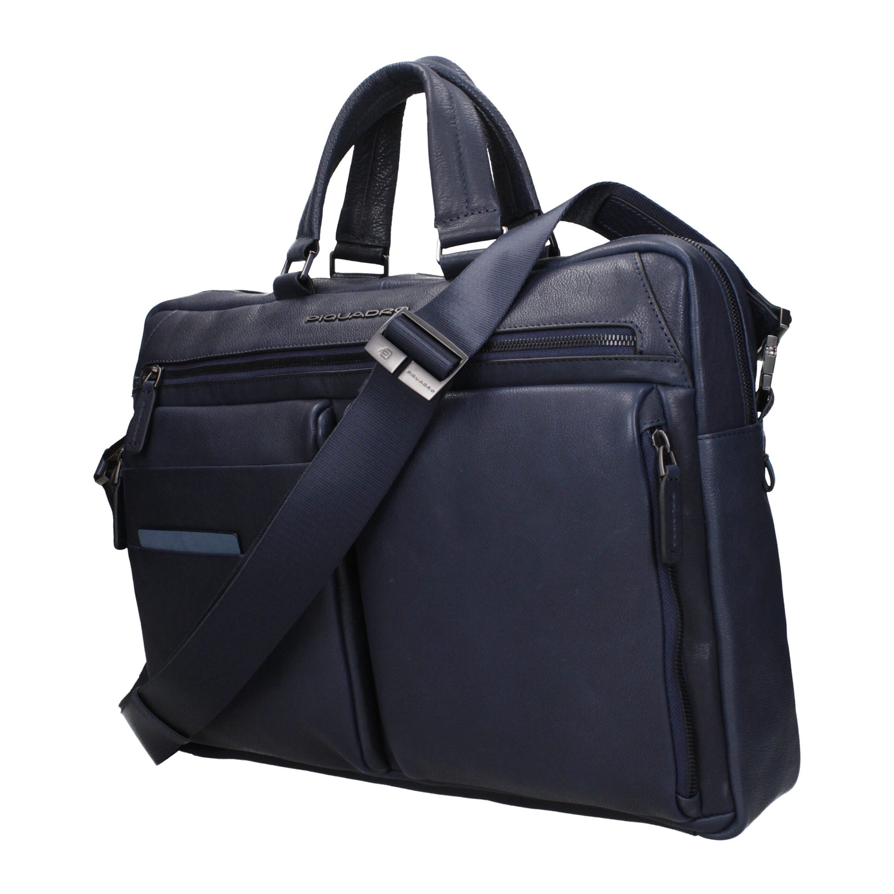 Piquadro Blue Leather Business And Laptop Bag | Regal Royce