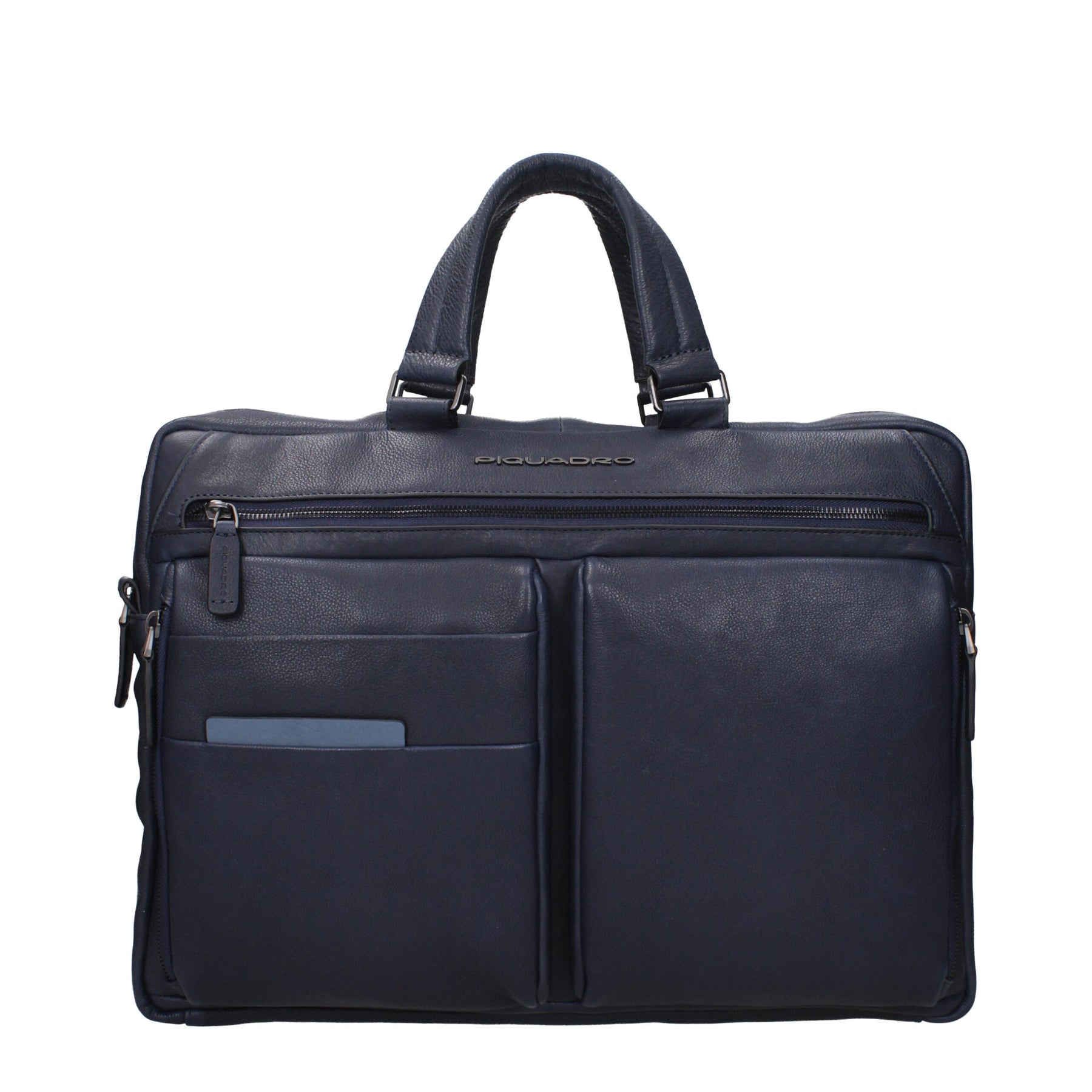 Piquadro Blue Leather Business And Laptop Bag | Regal Royce