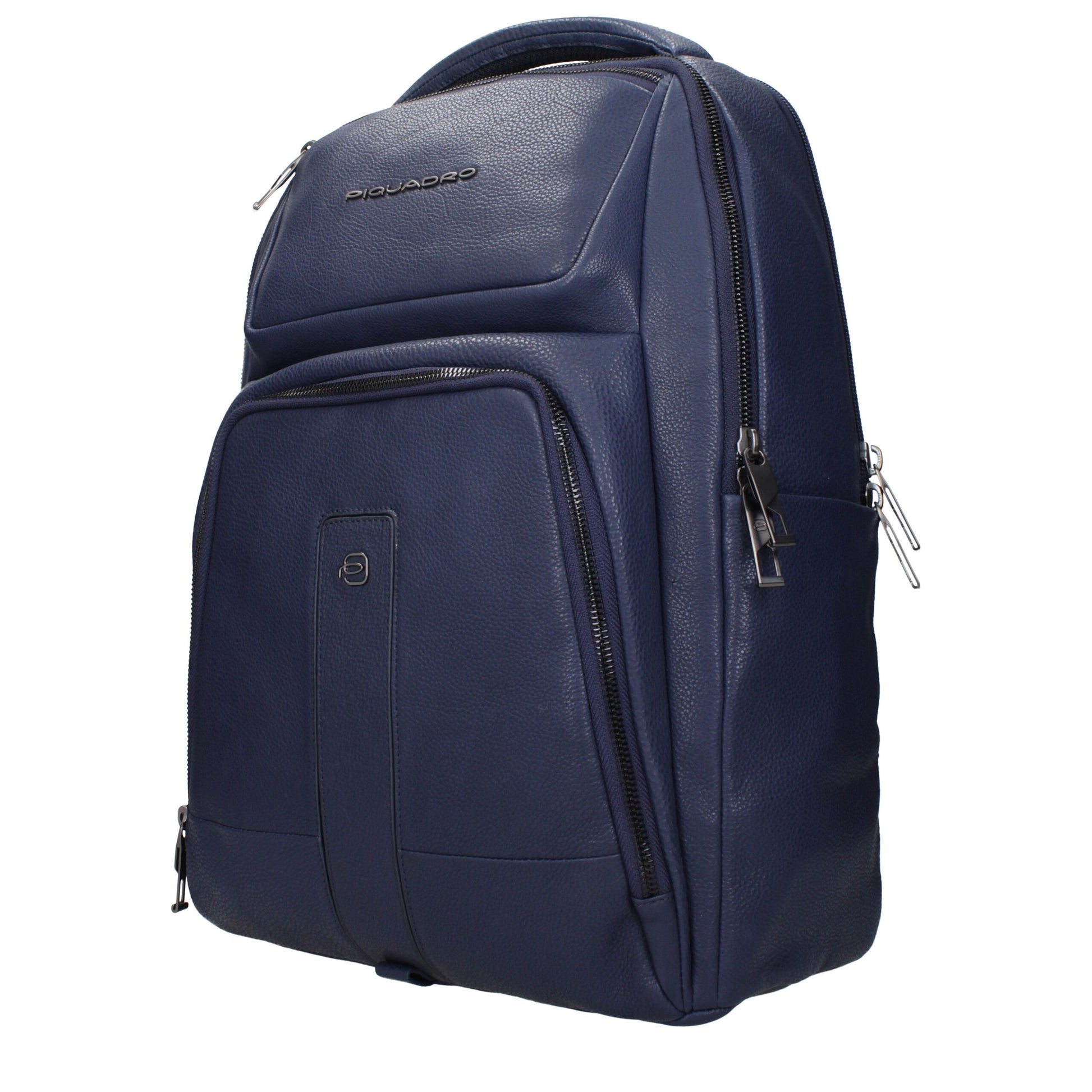 Piquadro Blue Leather Backpack