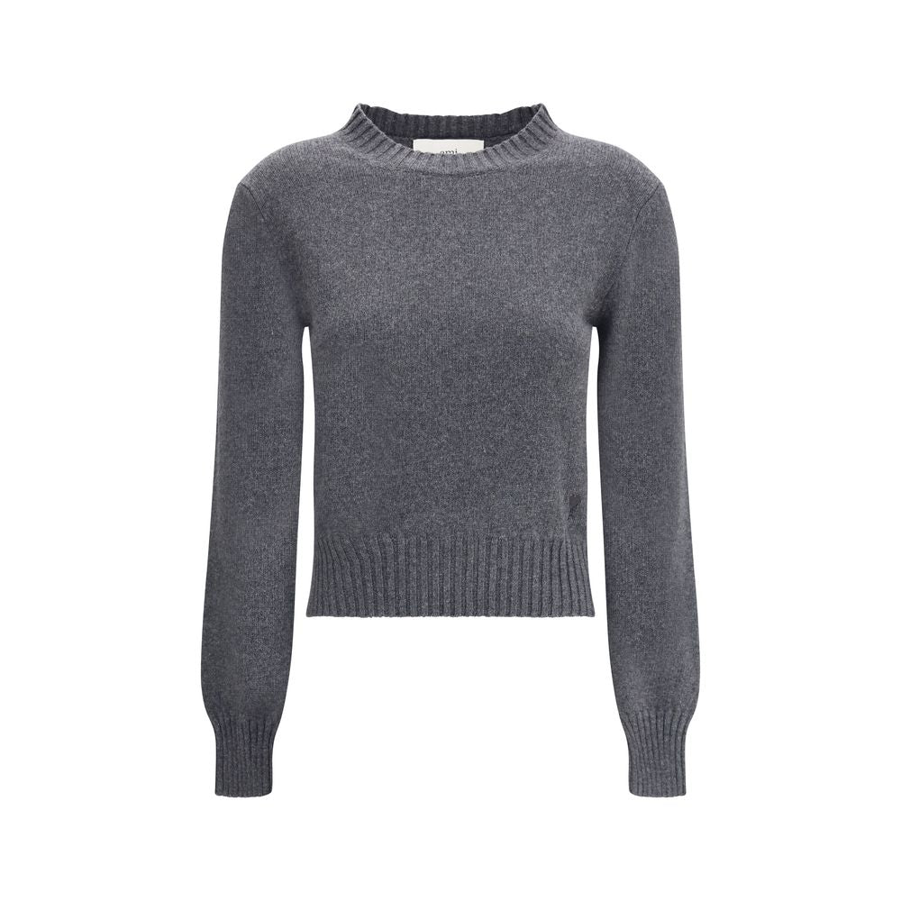 Ami Paris Gray Cashmere Cashmere Sweater | Regal Royce