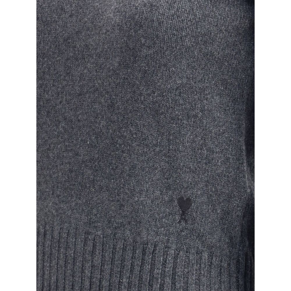 Ami Paris Gray Cashmere Cashmere Sweater | Regal Royce