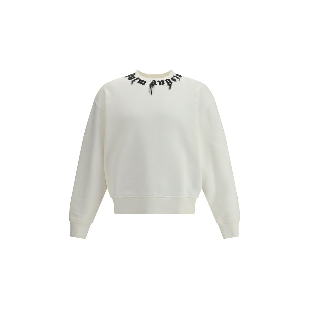 Palm Angels Cream Cotton Sweatshirt