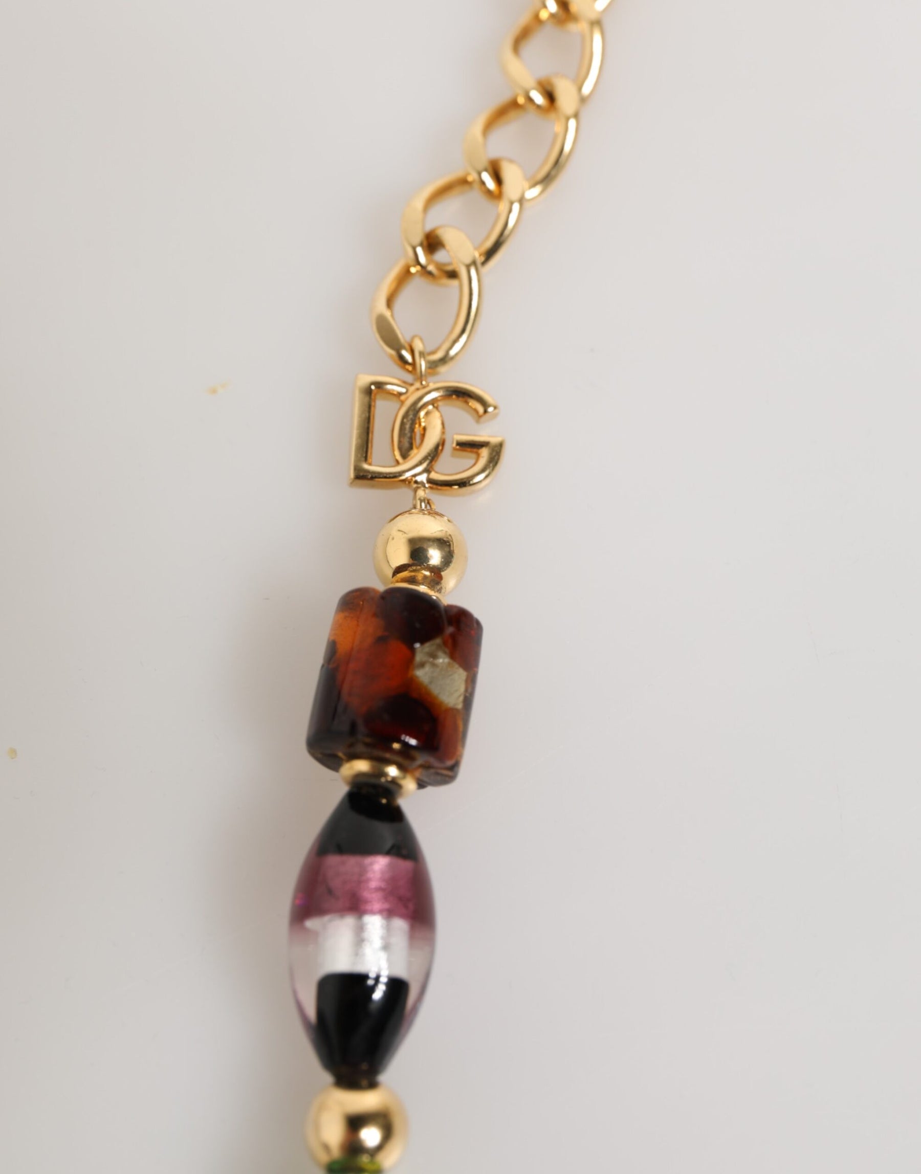 Dolce & Gabbana Multicolor Murano Glass Beads Brass Women Jewelry Necklace | Regal Royce