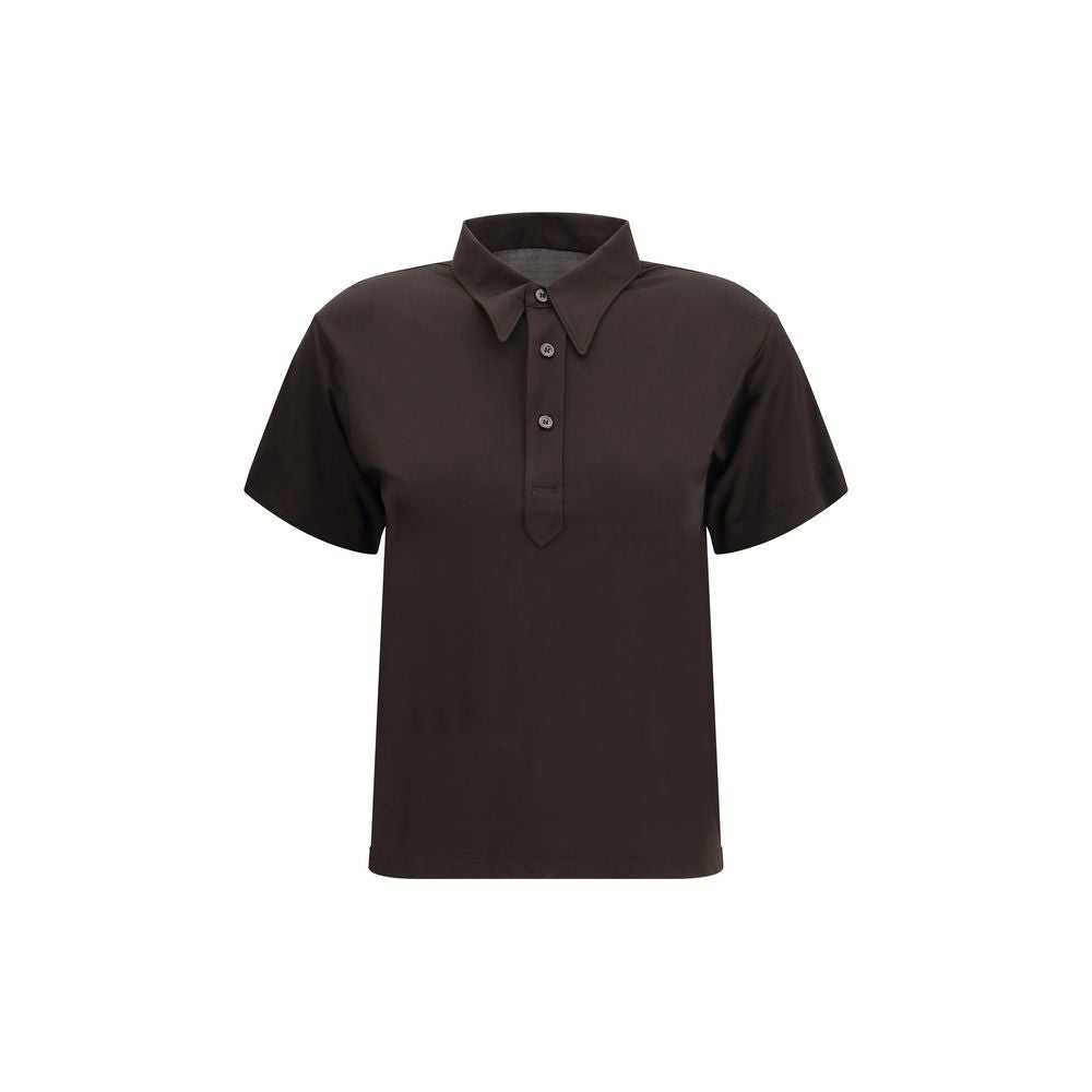 Margiela Brown Viscose Polo Shirt | Regal Royce