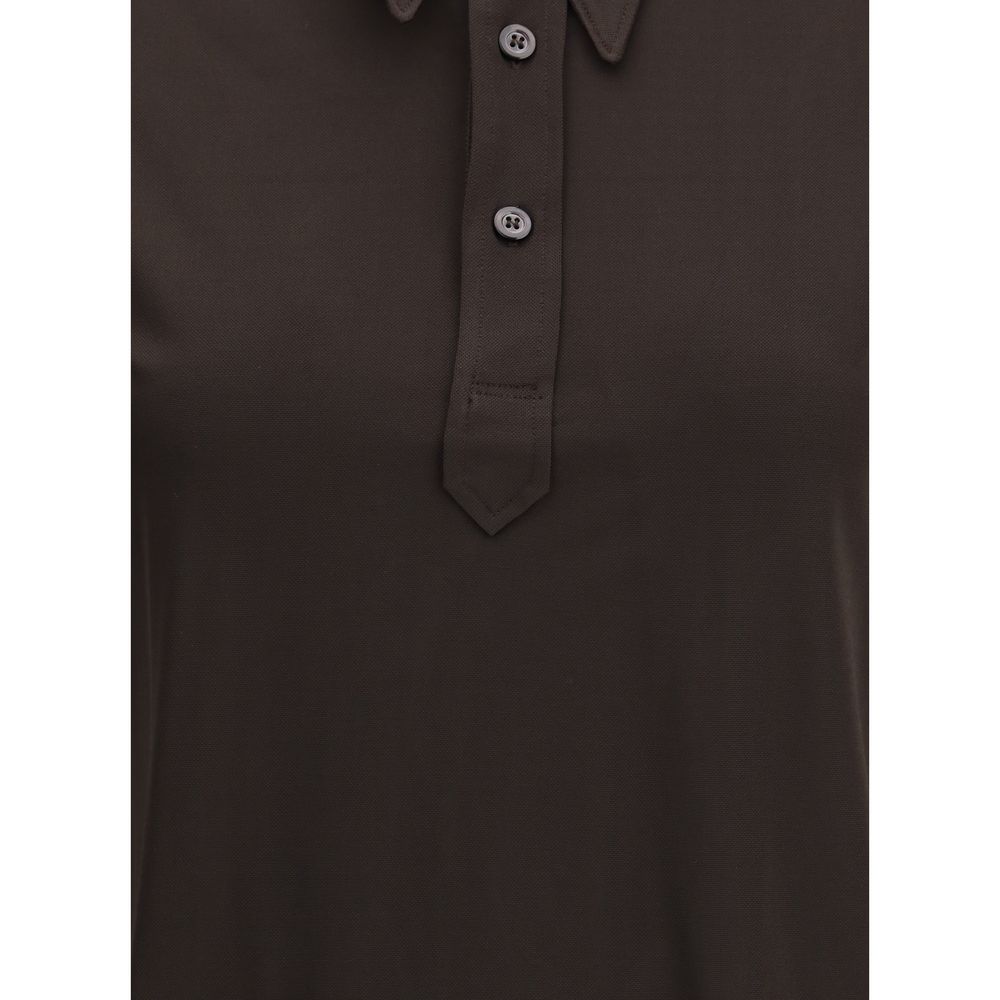 Margiela Brown Viscose Polo Shirt | Regal Royce